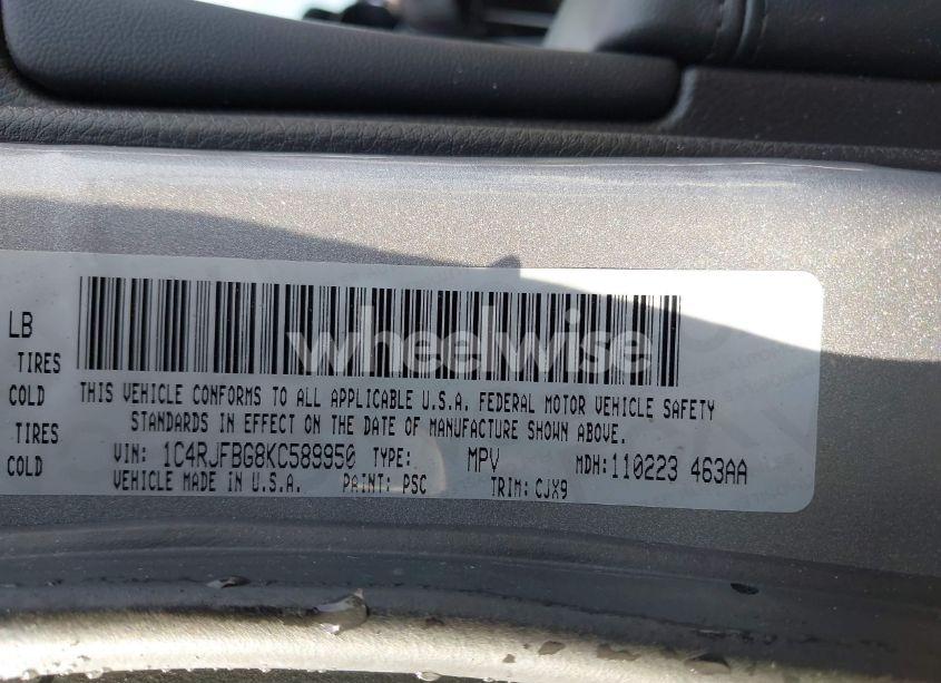 Photo 9 of 2019 Jeep Grand CHEROKEE LIMITED 4X4 (VIN 1C4RJFBG8KC589950)