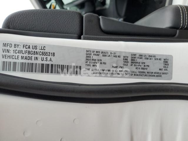 Photo 4 of 2021 JEEP GRAND CHEROKEE LIMITED (VIN 1C4RJFBG8MC655318)