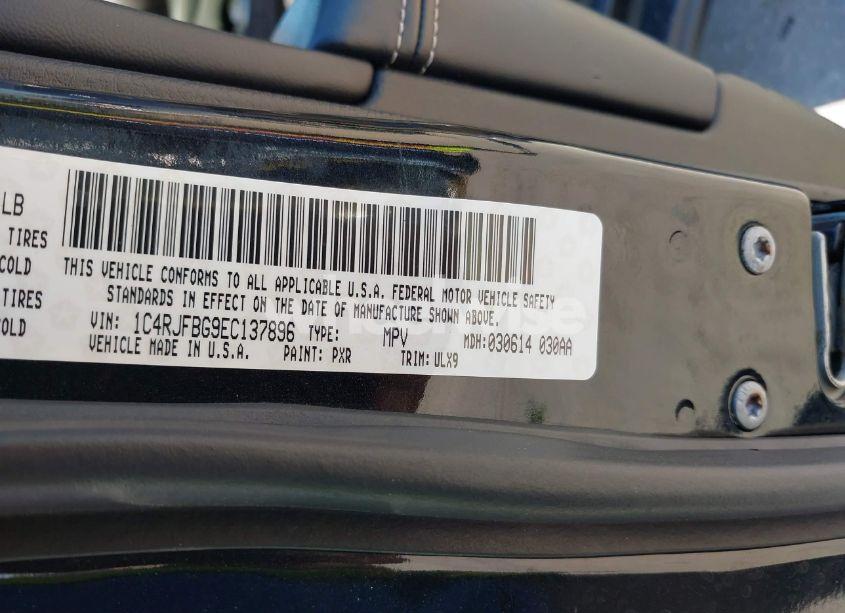 Photo 9 of 2014 Jeep Grand CHEROKEE LIMITED (VIN 1C4RJFBG9EC137896)