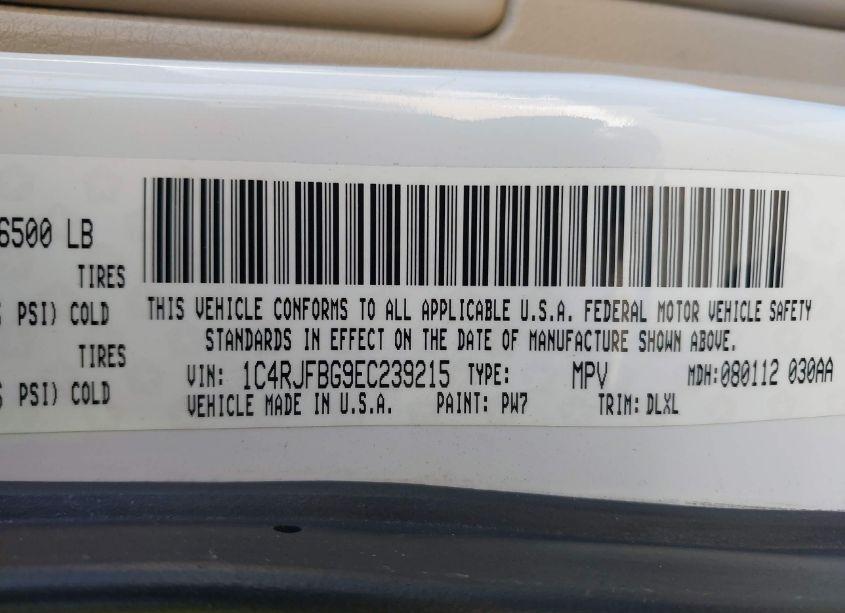 Photo 9 of 2014 Jeep Grand CHEROKEE LIMITED (VIN 1C4RJFBG9EC239215)