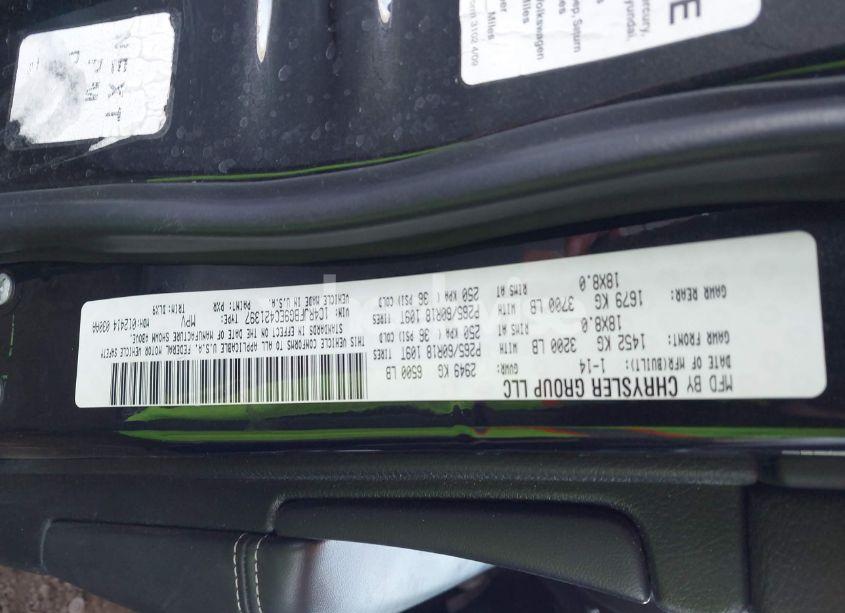 Photo 9 of 2014 Jeep Grand CHEROKEE LIMITED (VIN 1C4RJFBG9EC421397)