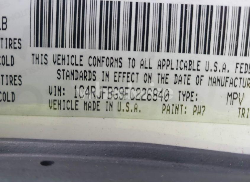 Photo 9 of 2015 Jeep Grand CHEROKEE LIMITED (VIN 1C4RJFBG9FC226840)