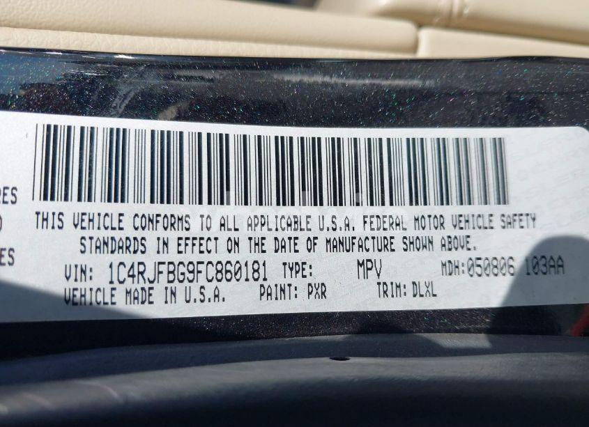 Photo 9 of 2015 Jeep Grand CHEROKEE LIMITED (VIN 1C4RJFBG9FC860181)