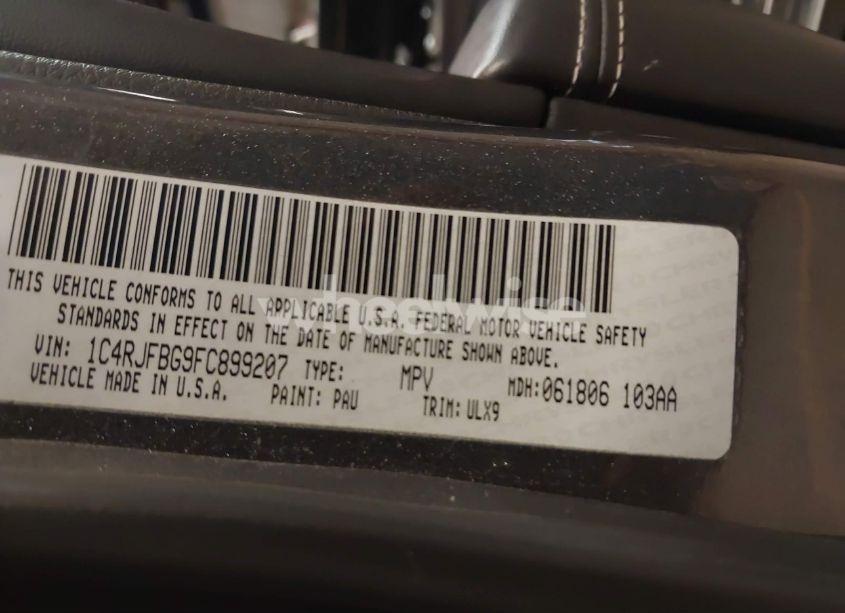 Photo 9 of 2015 Jeep Grand CHEROKEE LIMITED (VIN 1C4RJFBG9FC899207)