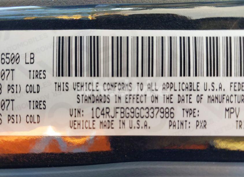 Photo 9 of 2016 Jeep Grand CHEROKEE LIMITED (VIN 1C4RJFBG9GC337986)