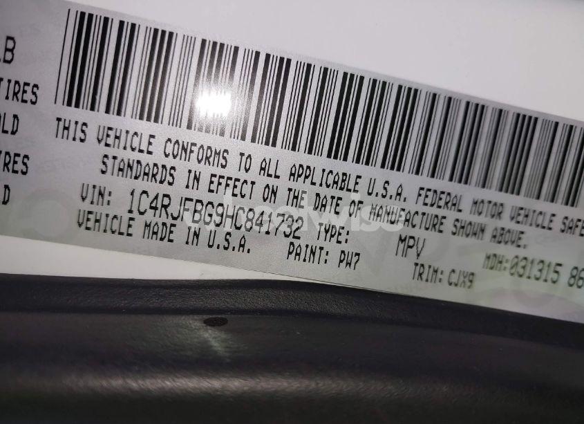 Photo 9 of 2017 Jeep Grand CHEROKEE LIMITED 4X4 (VIN 1C4RJFBG9HC841732)