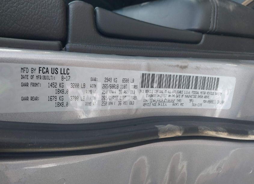 Photo 9 of 2018 Jeep Grand CHEROKEE LIMITED 4X4 (VIN 1C4RJFBG9JC139352)