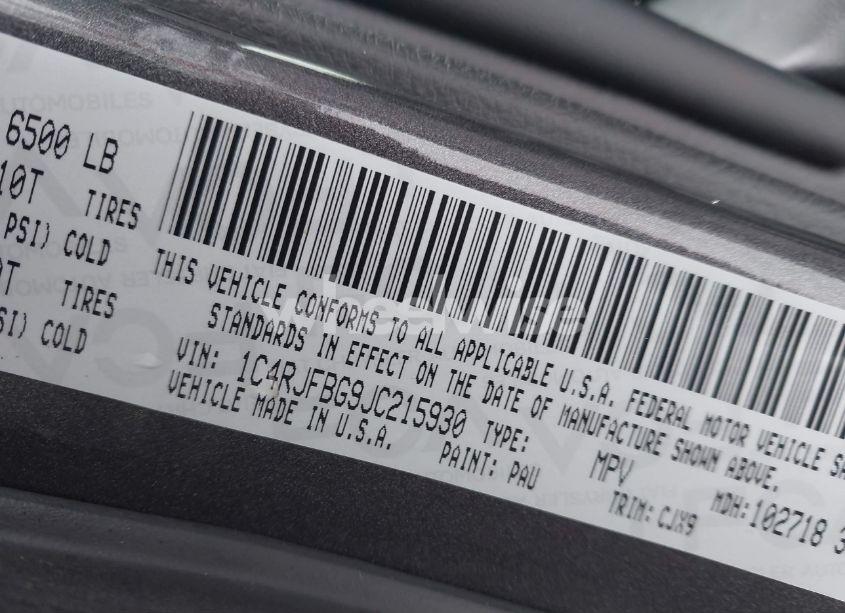 Photo 9 of 2018 Jeep Grand CHEROKEE LIMITED 4X4 (VIN 1C4RJFBG9JC215930)