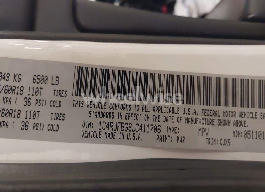 Photo 9 of 2018 Jeep Grand CHEROKEE LIMITED 4X4 (VIN 1C4RJFBG9JC411706)