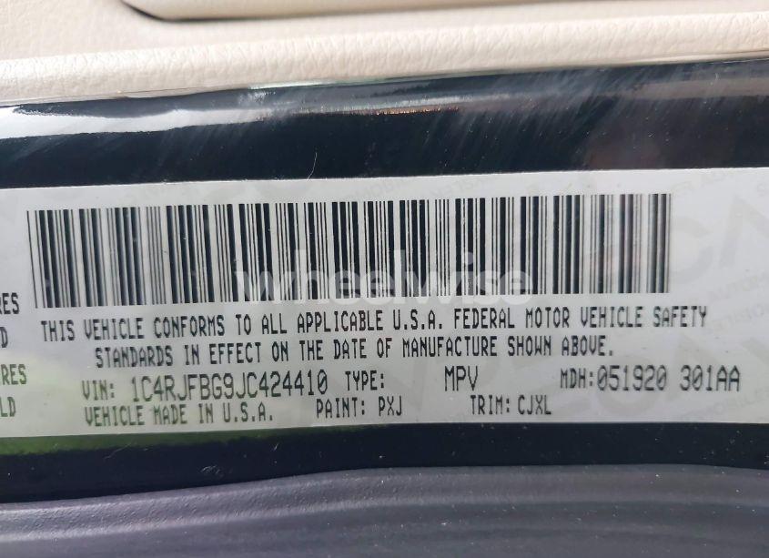 Photo 9 of 2018 Jeep Grand CHEROKEE LIMITED 4X4 (VIN 1C4RJFBG9JC424410)