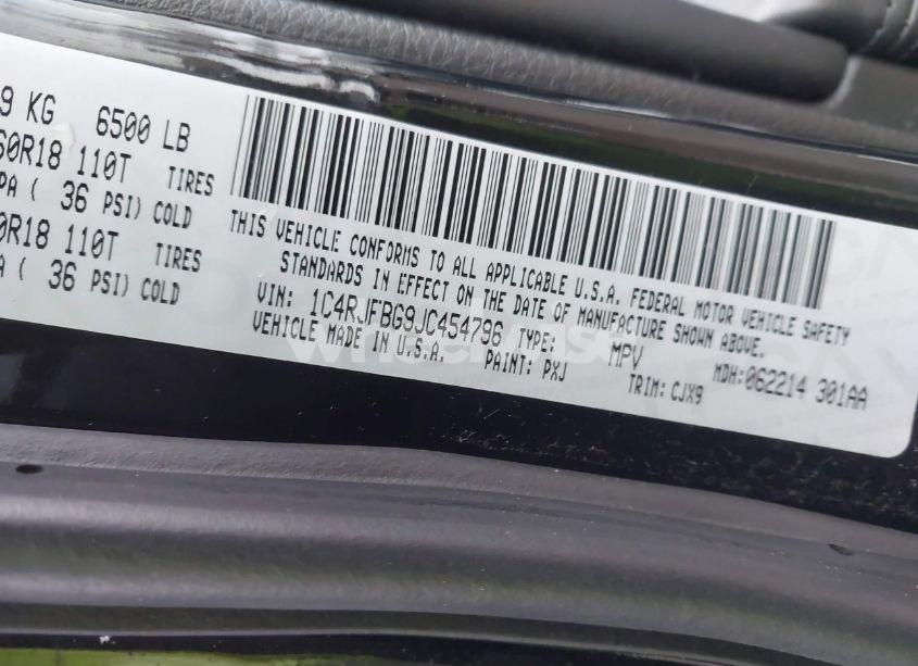 Photo 9 of 2018 Jeep Grand CHEROKEE LIMITED 4X4 (VIN 1C4RJFBG9JC454796)