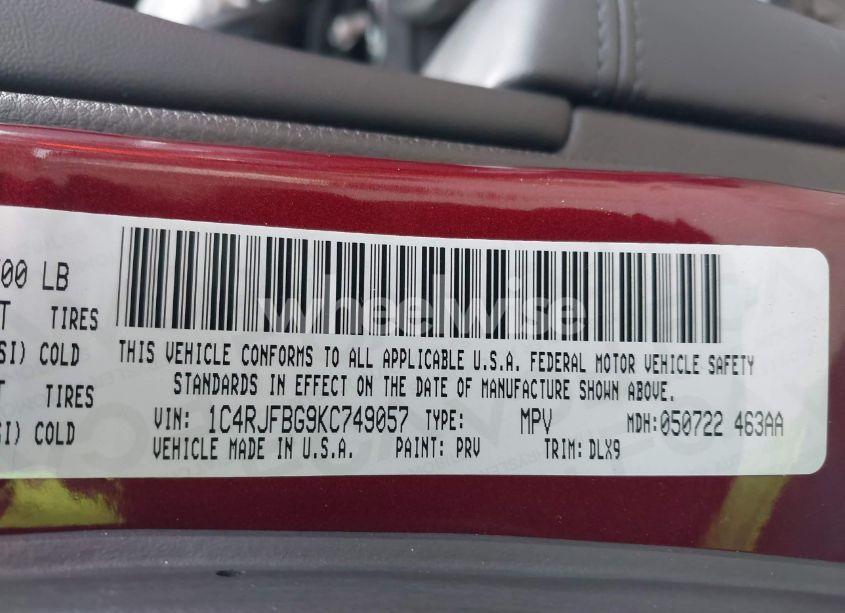 Photo 9 of 2019 Jeep Grand CHEROKEE LIMITED 4X4 (VIN 1C4RJFBG9KC749057)