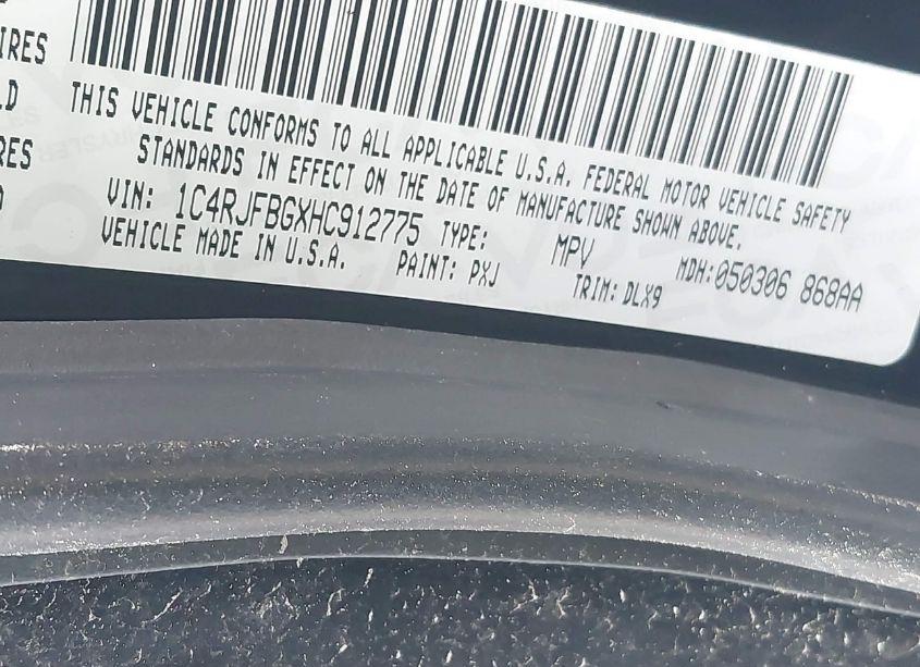 Photo 9 of 2017 Jeep Grand CHEROKEE LIMITED 4X4 (VIN 1C4RJFBGXHC912775)