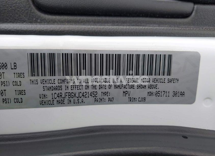 Photo 9 of 2018 Jeep Grand CHEROKEE LIMITED 4X4 (VIN 1C4RJFBGXJC421452)