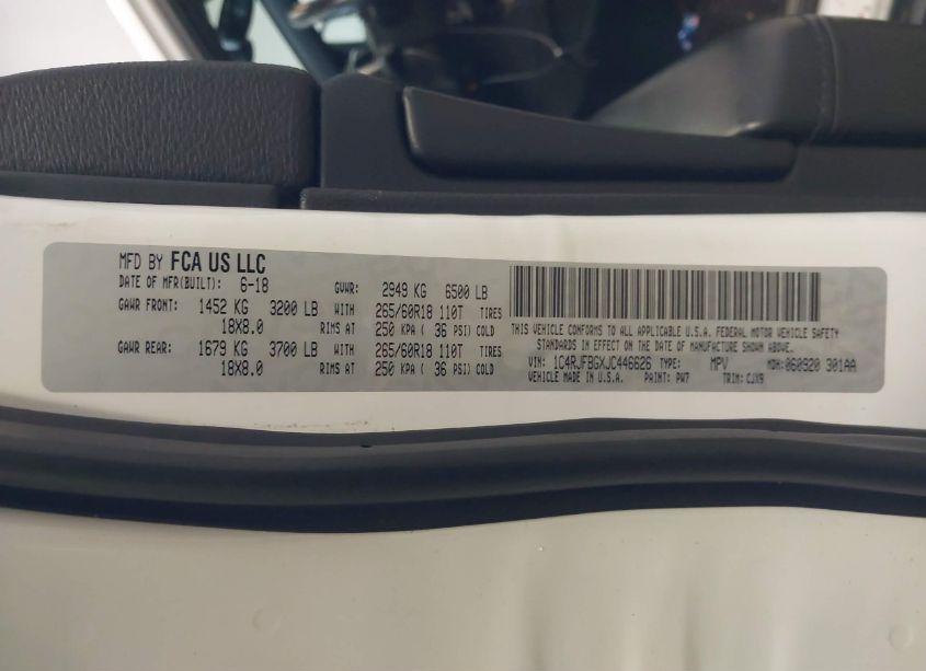 Photo 9 of 2018 Jeep Grand CHEROKEE LIMITED 4X4 (VIN 1C4RJFBGXJC446626)