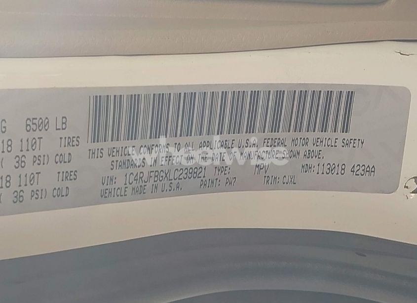 Photo 9 of 2020 Jeep Grand CHEROKEE LIMITED (VIN 1C4RJFBGXLC239821)