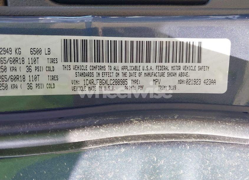 Photo 9 of 2020 Jeep Grand CHEROKEE LIMITED 4X4 (VIN 1C4RJFBGXLC288985)