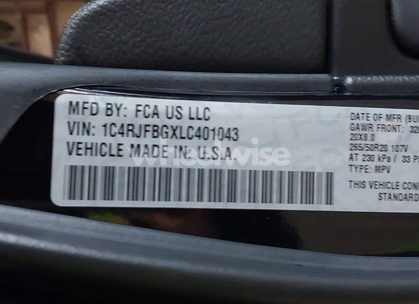 Photo 9 of 2020 Jeep Grand CHEROKEE LIMITED X 4X4 (VIN 1C4RJFBGXLC401043)