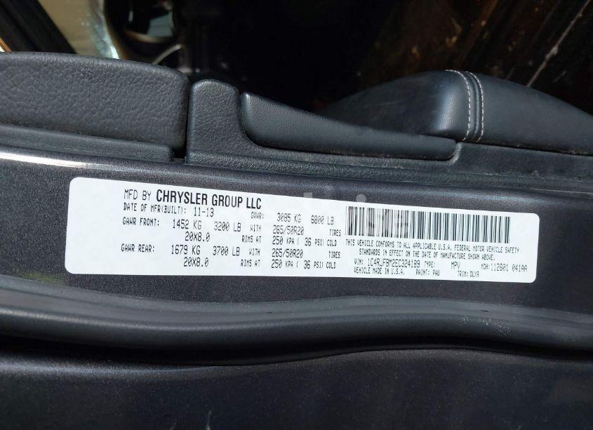 Photo 9 of 2014 Jeep Grand CHEROKEE LIMITED (VIN 1C4RJFBM2EC324189)