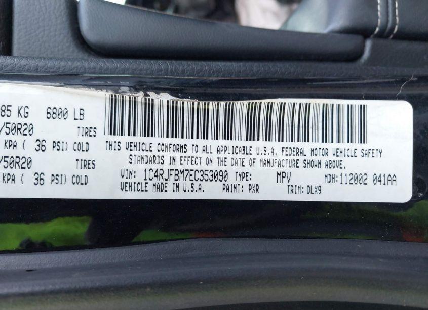 Photo 9 of 2014 Jeep Grand CHEROKEE LIMITED (VIN 1C4RJFBM7EC353090)