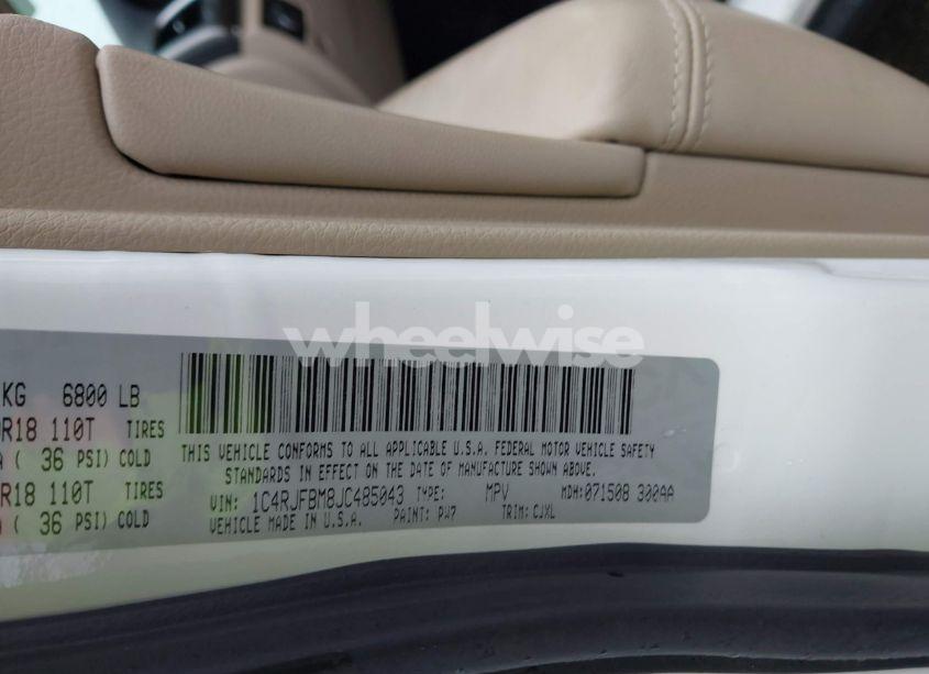 Photo 9 of 2018 Jeep Grand CHEROKEE LIMITED 4X4 (VIN 1C4RJFBM8JC485043)