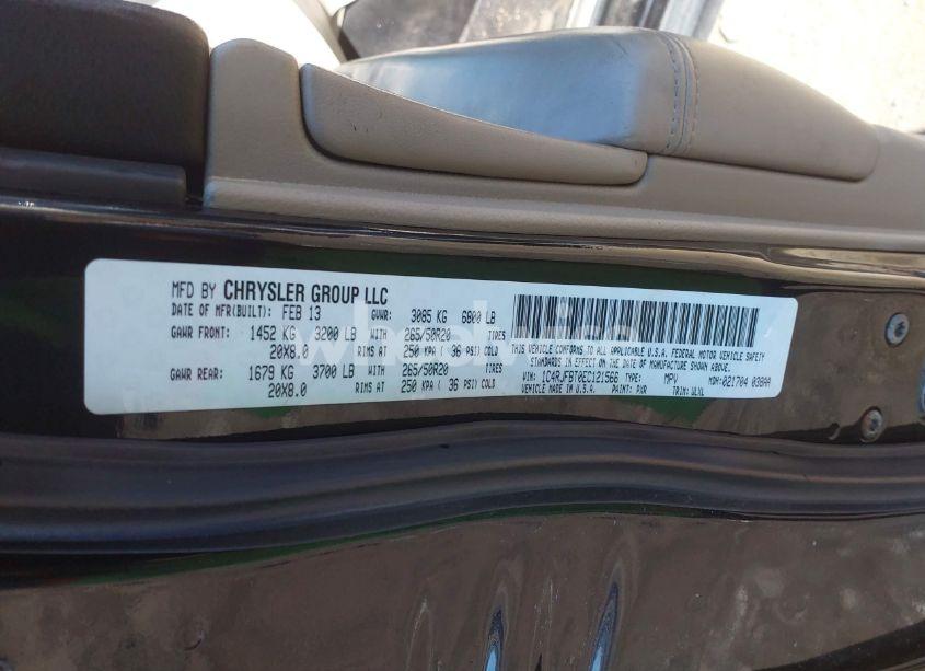 Photo 9 of 2014 Jeep Grand CHEROKEE LIMITED (VIN 1C4RJFBT0EC121566)