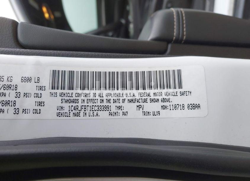 Photo 9 of 2014 Jeep Grand CHEROKEE LIMITED (VIN 1C4RJFBT1EC333991)