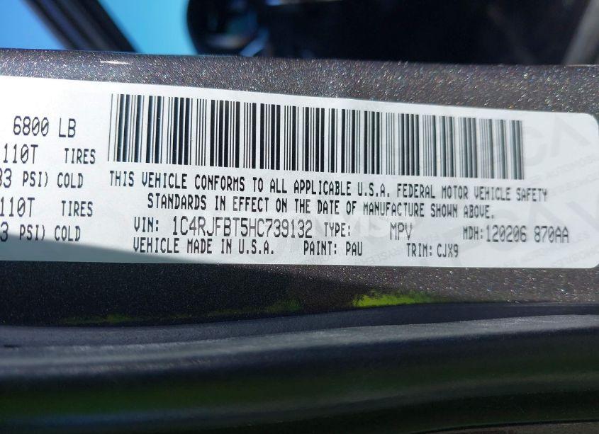 Photo 9 of 2017 Jeep Grand CHEROKEE LIMITED 4X4 (VIN 1C4RJFBT5HC739132)