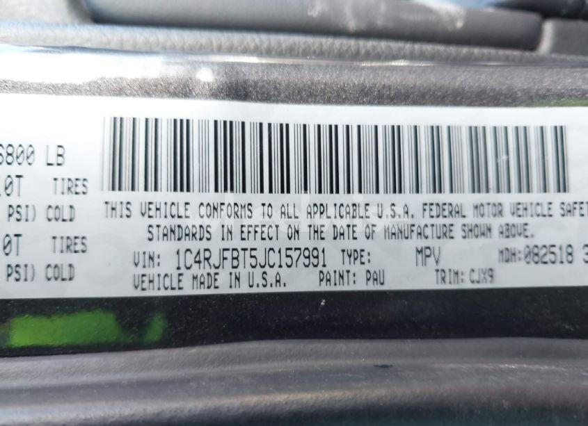 Photo 9 of 2018 Jeep Grand CHEROKEE LIMITED 4X4 (VIN 1C4RJFBT5JC157991)