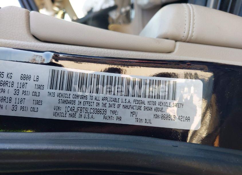 Photo 9 of 2020 Jeep Grand CHEROKEE LIMITED 4X4 (VIN 1C4RJFBT5LC338639)