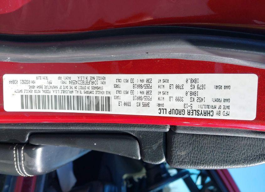 Photo 9 of 2014 Jeep Grand CHEROKEE LIMITED (VIN 1C4RJFBT6EC142504)