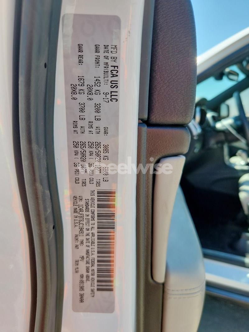 Photo 13 of 2018 JEEP GRAND CHEROKEE LIMITED (VIN 1C4RJFBT6JC184911)