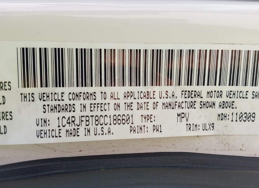 Photo 12 of 2012 Jeep Grand CHEROKEE LIMITED (VIN 1C4RJFBT8CC186601)