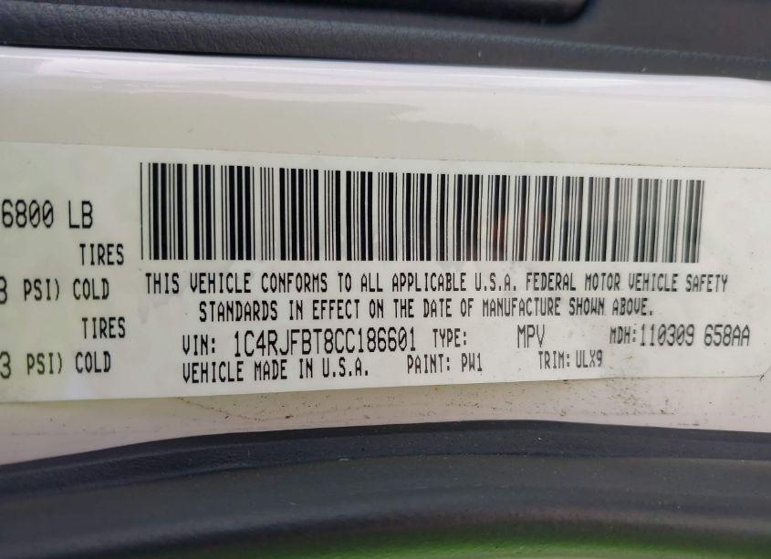 Photo 9 of 2012 Jeep Grand CHEROKEE LIMITED (VIN 1C4RJFBT8CC186601)