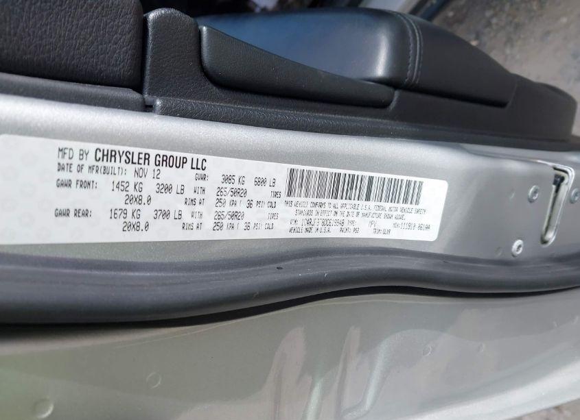 Photo 9 of 2013 Jeep Grand CHEROKEE LIMITED (VIN 1C4RJFBT8DC619948)