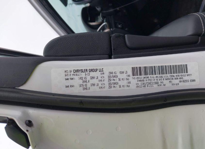 Photo 9 of 2014 Jeep Grand CHEROKEE OVERLAND (VIN 1C4RJFCG0EC219868)