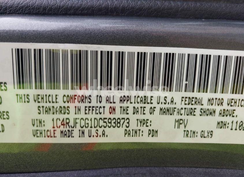 Photo 9 of 2013 Jeep Grand CHEROKEE OVERLAND (VIN 1C4RJFCG1DC593873)