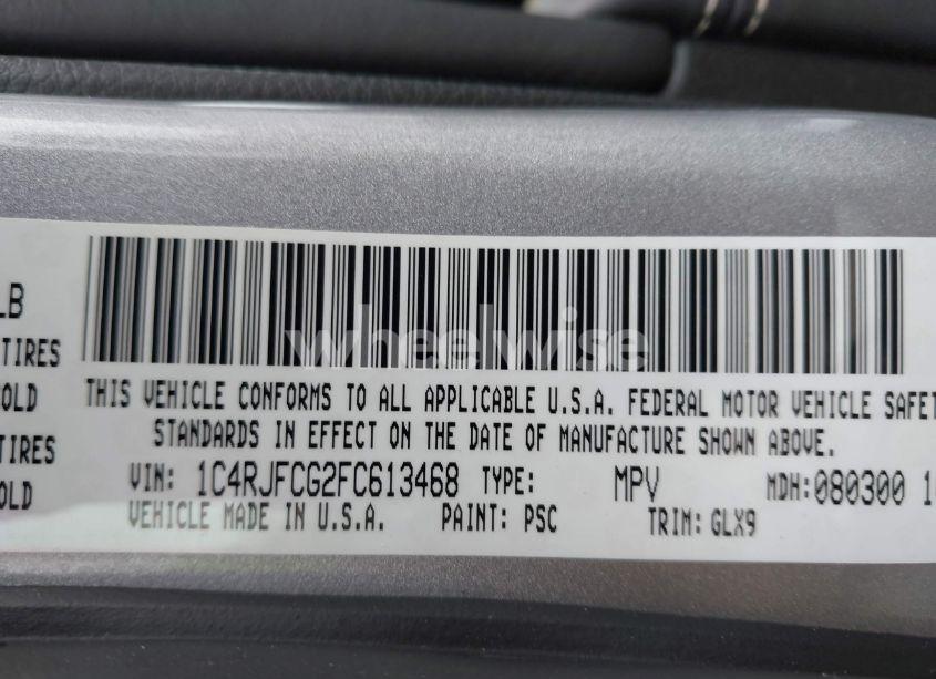 Photo 9 of 2015 Jeep Grand CHEROKEE OVERLAND (VIN 1C4RJFCG2FC613468)