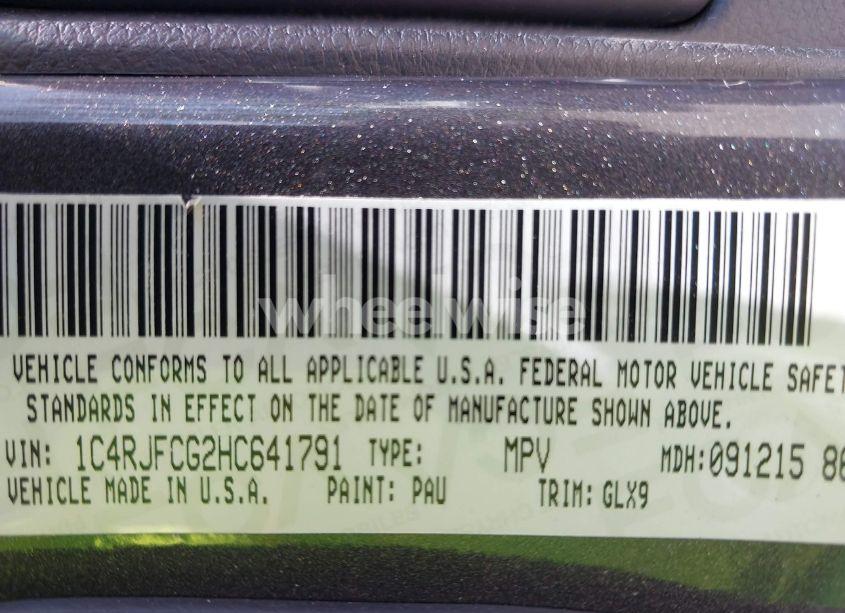 Photo 9 of 2017 Jeep Grand CHEROKEE OVERLAND 4X4 (VIN 1C4RJFCG2HC641791)