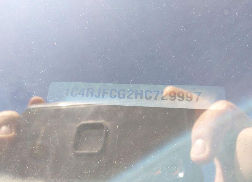 Photo 9 of 2017 Jeep Grand CHEROKEE OVERLAND 4X4 (VIN 1C4RJFCG2HC729997)