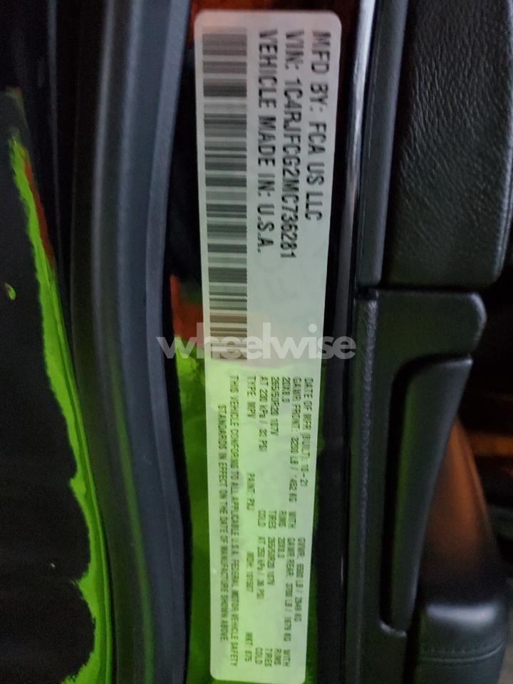 Photo 13 of 2021 JEEP GRAND CHEROKEE OVERLAND (VIN 1C4RJFCG2MC736281)