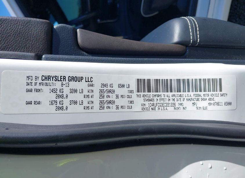 Photo 9 of 2014 Jeep Grand CHEROKEE OVERLAND (VIN 1C4RJFCG3EC221226)