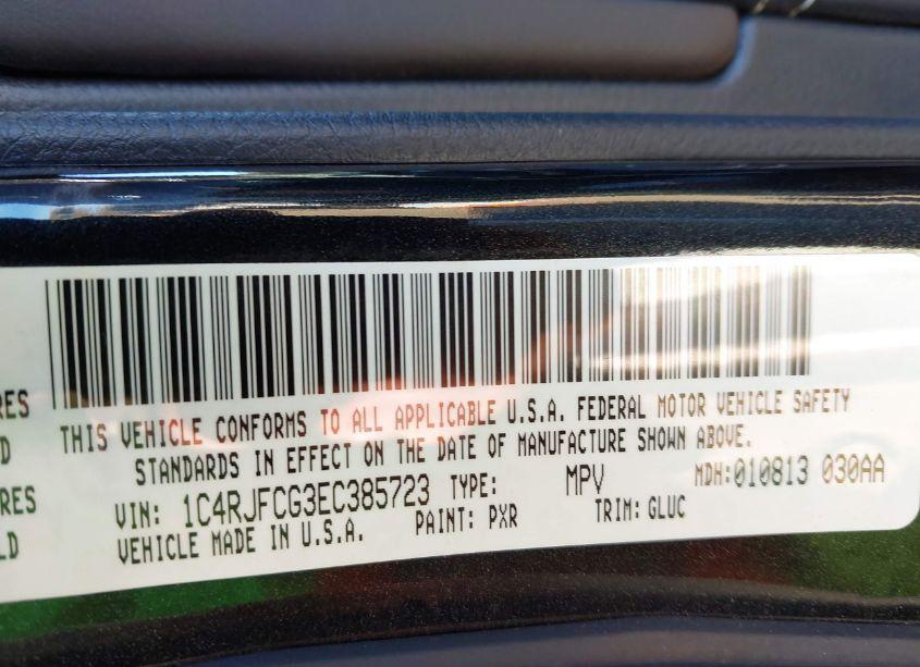 Photo 9 of 2014 Jeep Grand CHEROKEE OVERLAND (VIN 1C4RJFCG3EC385723)