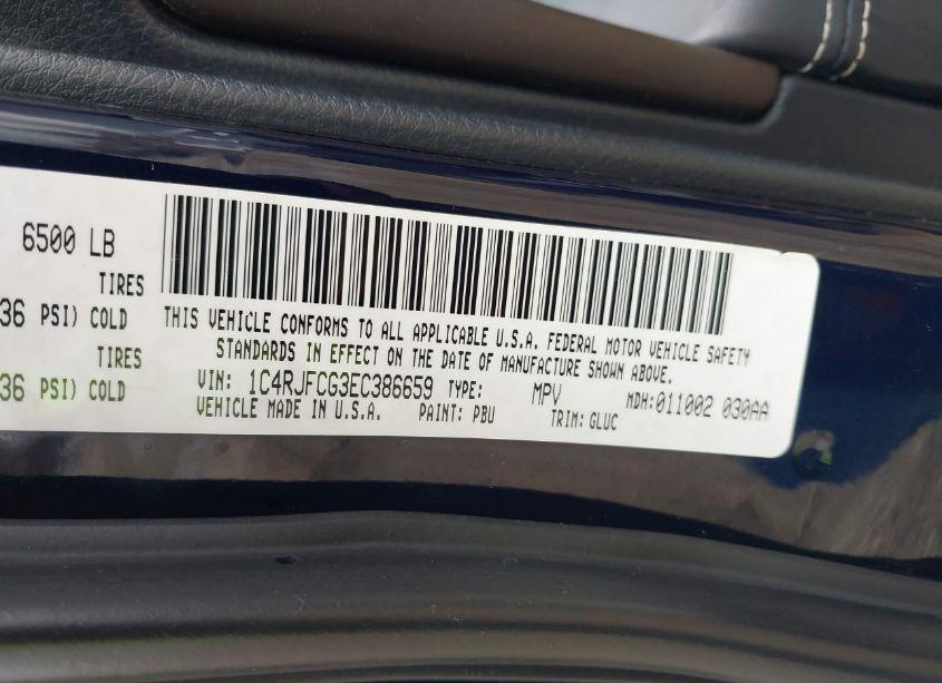 Photo 9 of 2014 Jeep Grand CHEROKEE OVERLAND (VIN 1C4RJFCG3EC386659)