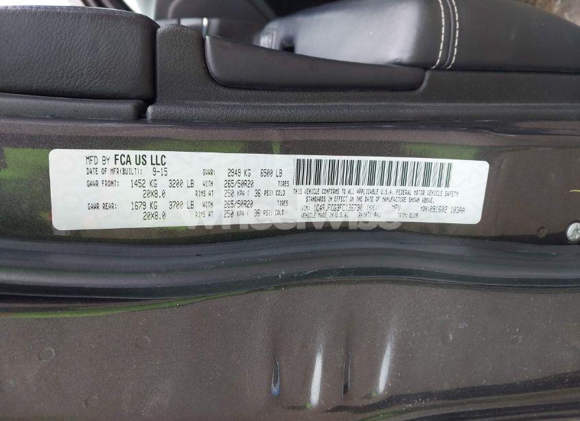 Photo 9 of 2015 Jeep Grand CHEROKEE OVERLAND (VIN 1C4RJFCG3FC136730)