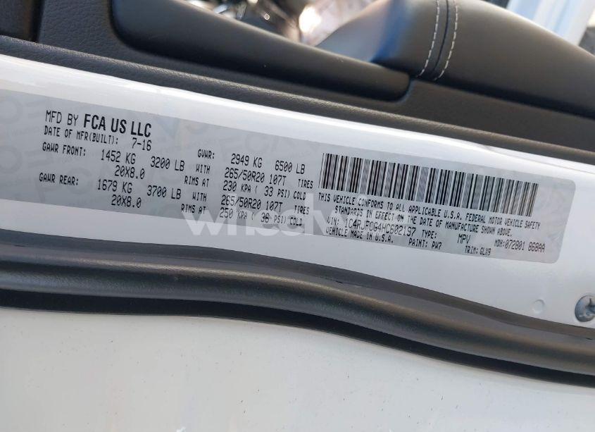 Photo 9 of 2017 Jeep Grand CHEROKEE OVERLAND 4X4 (VIN 1C4RJFCG4HC602197)