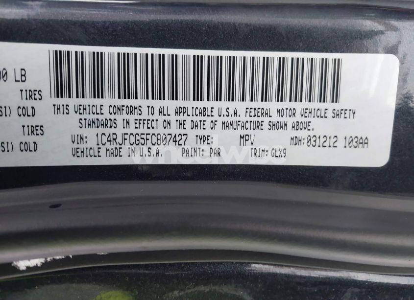 Photo 9 of 2015 Jeep Grand CHEROKEE OVERLAND (VIN 1C4RJFCG5FC807427)