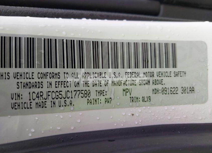 Photo 9 of 2018 Jeep Grand CHEROKEE HIGH ALTITUDE 4X4 (VIN 1C4RJFCG5JC177580)