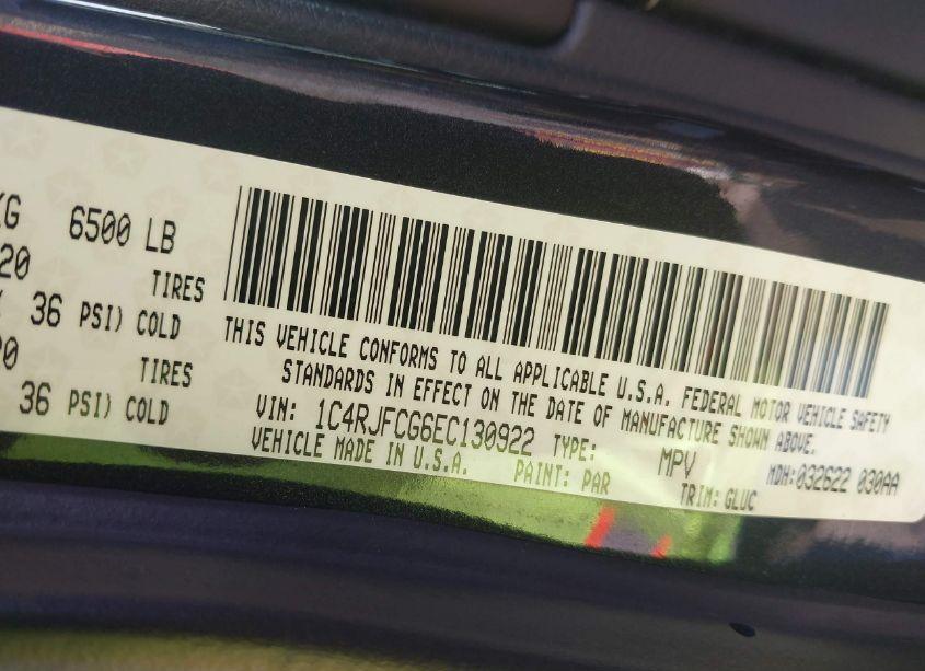 Photo 9 of 2014 Jeep Grand CHEROKEE OVERLAND (VIN 1C4RJFCG6EC130922)
