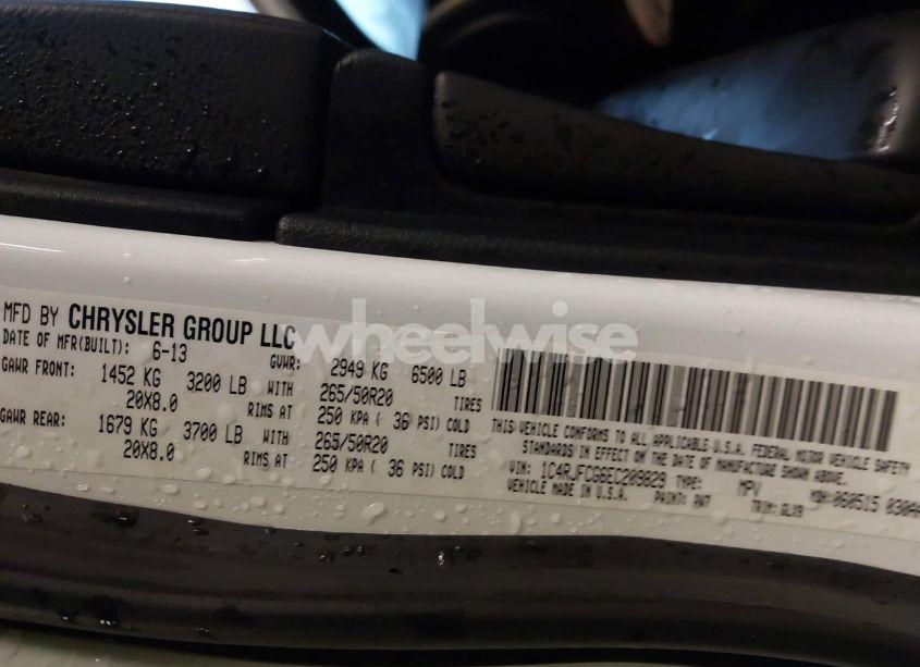 Photo 9 of 2014 Jeep Grand CHEROKEE OVERLAND (VIN 1C4RJFCG6EC209829)